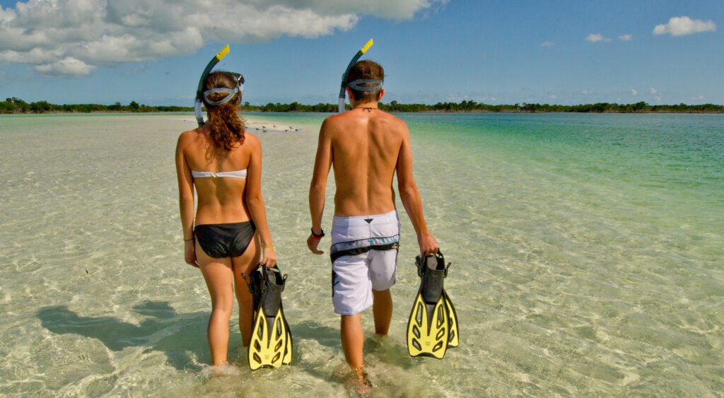 Snorkeling couple